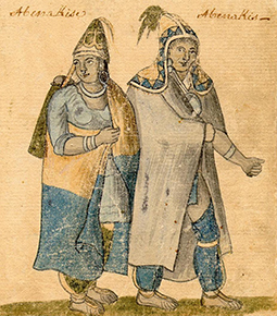 Painting of a traditional Abenaki couple